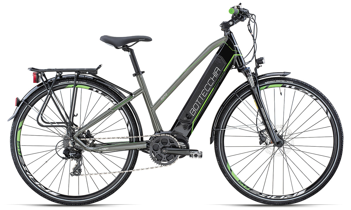 Фотографія Велосипед Bottecchia E-BIKE TX800 LADY 28" (2019) 2019 Чорно-зелений